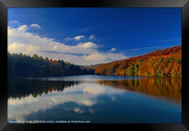 Linacre Reservoir  Framed Print by AJS Photography