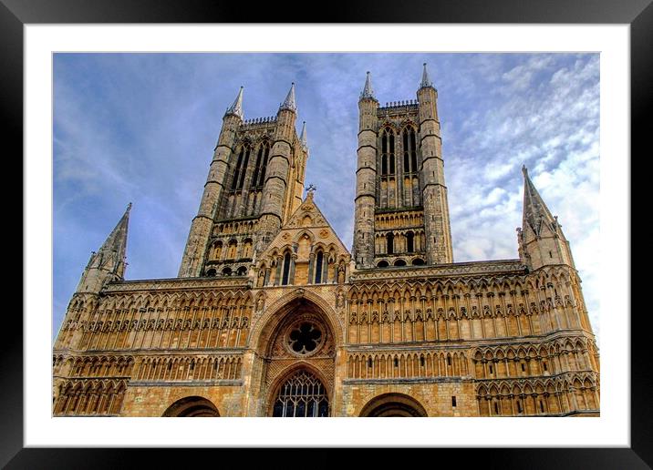 Lincoln Cathedral  Framed Mounted Print by AJS Photography