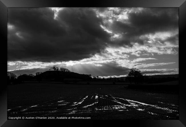 Uley winter light Framed Print by Austen O'Hanlon