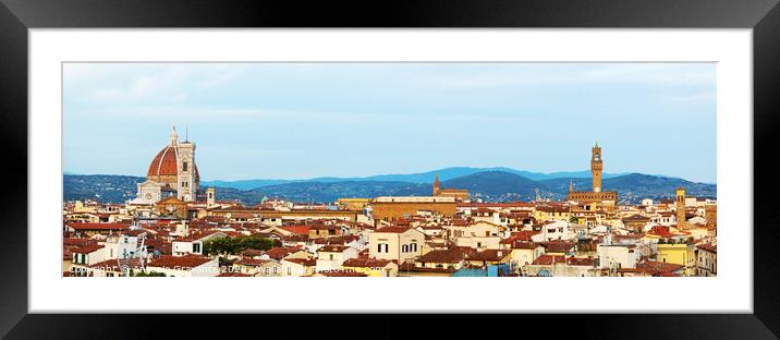Panorama of Florence Framed Mounted Print by Antonio Gravante