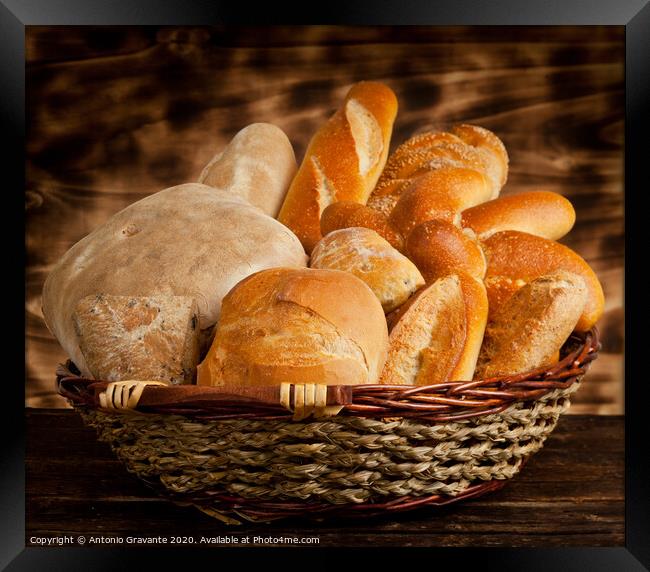 Breads Framed Print by Antonio Gravante