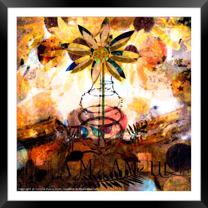 Colors of Chaos Framed Mounted Print by Cynthia Fusco