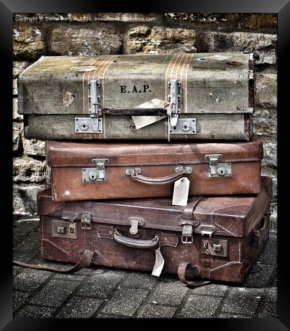 A pile of old luggage Framed Print by Daniel Durgan