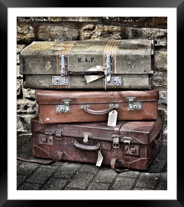 A pile of old luggage Framed Mounted Print by Daniel Durgan