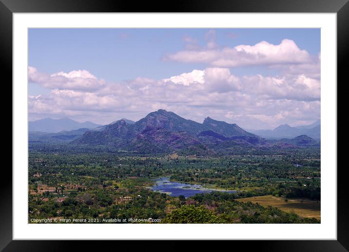 View from Sigiriya rock fortress, Sri Lanka Framed Mounted Print by Hiran Perera