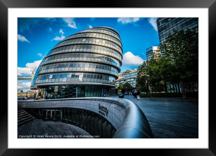 City Hall, London Framed Mounted Print by Hiran Perera