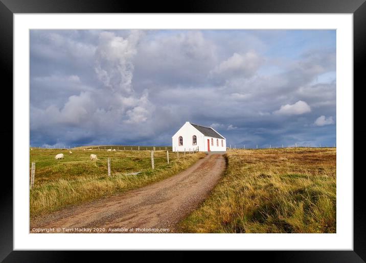 Sand Baptist Church, Shetland Framed Mounted Print by Terri Mackay