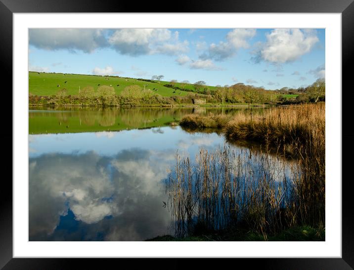 Never Estuary, Welsh Reflections Framed Mounted Print by Alexandra Rutherford