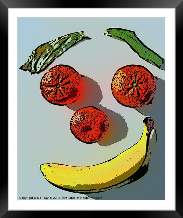 FRUITFACE   (POSTERIZED) Framed Mounted Print by Mal Taylor Photography