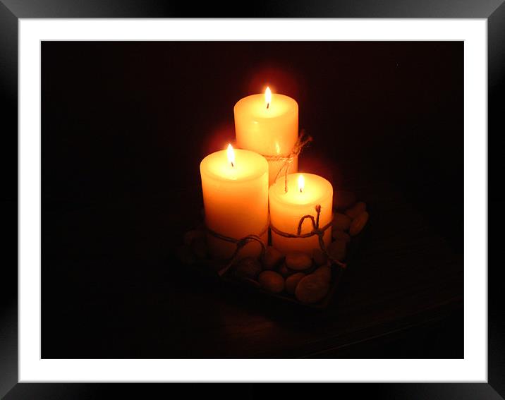 ROMANCE OF CANDLELIGHT Framed Mounted Print by Mal Taylor Photography