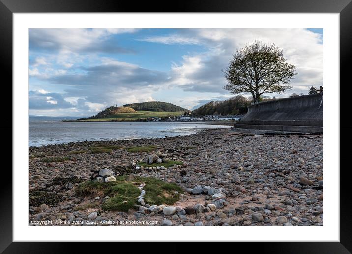 A rocky beach on the Black Isle Framed Mounted Print by Mike Byers