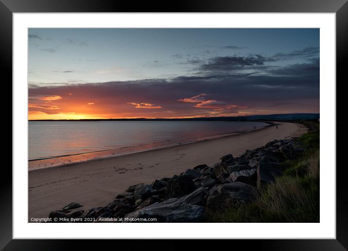 "A Glorious Morning on Fortrose Beach" Framed Mounted Print by Mike Byers