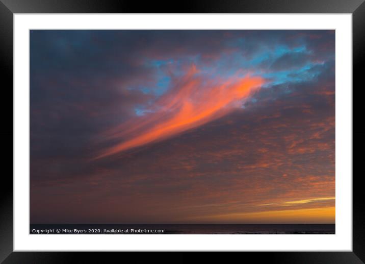 "Ethereal Dance of Sunrise Clouds" Framed Mounted Print by Mike Byers