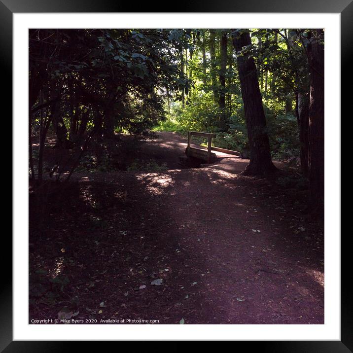 "Enchanting Path Through Sunlit Woodland" Framed Mounted Print by Mike Byers