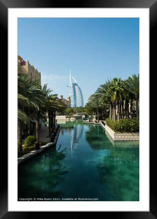 Burj Al Arab, Dubai Framed Mounted Print by Mike Byers