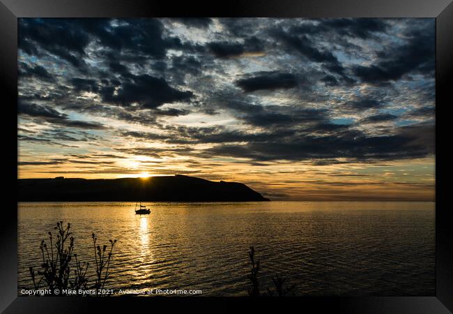 At Anchor, Cromarty Firth Framed Print by Mike Byers