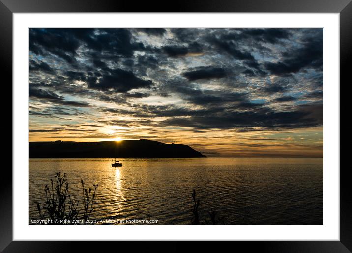 At Anchor, Cromarty Firth Framed Mounted Print by Mike Byers