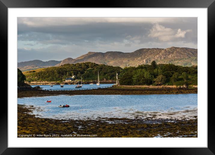 The Bay at Badachro, Scottish Highlands Framed Mounted Print by Mike Byers