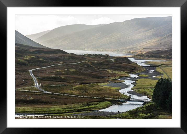 Loch Garry's Highland Symphony Framed Mounted Print by Mike Byers