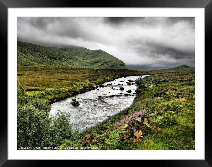 On The Scourie to Durness Road North West Scotland Framed Mounted Print by OBT imaging