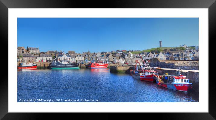 Macduff Harbour Banffshire Scotland Framed Mounted Print by OBT imaging