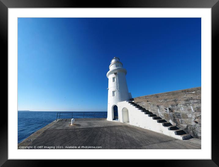 Macduff Lighthouse Banffshire Scotland Framed Mounted Print by OBT imaging