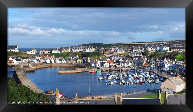 Findochty Village Harbour Morayshire North East Scotland Framed Print by OBT imaging
