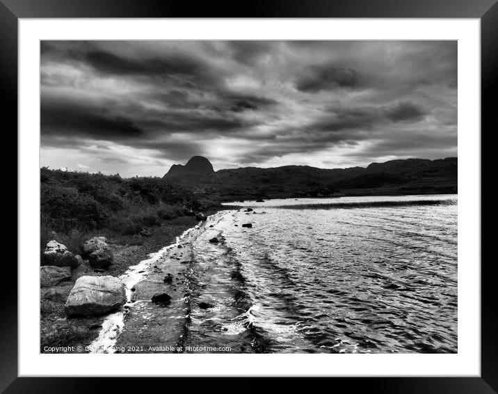 Suliven Assynt From Loch Druim Suardalain Glen Can Framed Mounted Print by OBT imaging