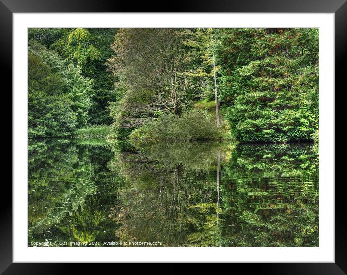 Highland Scotland Fairytale Lochan Reflection Deep In The Forest Framed Mounted Print by OBT imaging