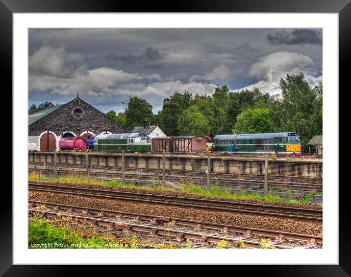 Aviemore Strathspey Railway Sidings & Engine Shed 1898 Framed Mounted Print by OBT imaging