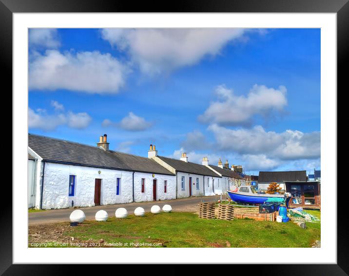 Arinagour Village Main Street Isle Of Coll Western Isles Scotland Framed Mounted Print by OBT imaging