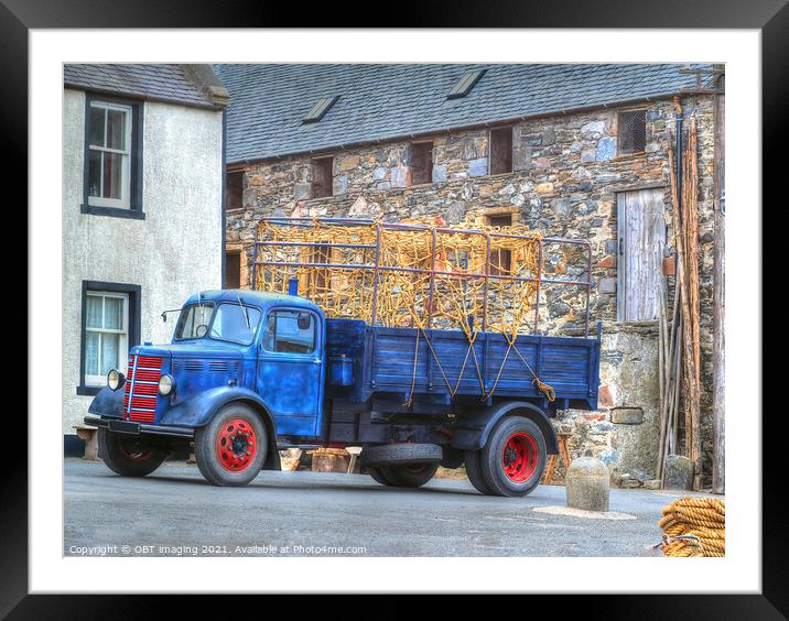 Bedford 0-Type Vintage Lorry Retro British Truck  Framed Mounted Print by OBT imaging