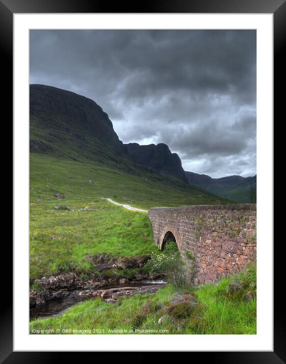 Bridge Into Drama, Entering The Bealach Na Ba Pass To Applecross Framed Mounted Print by OBT imaging