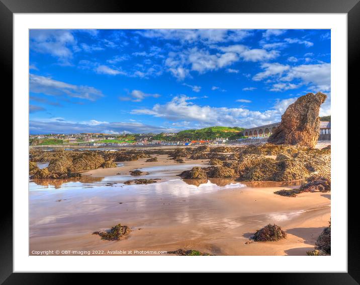 Cullen Village From The Beach Morayshire  Framed Mounted Print by OBT imaging