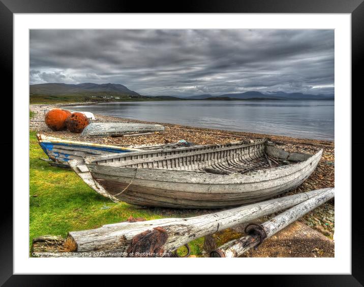 Achiltibuie Badentarbet Bay Nostalgic Boat Relics  Framed Mounted Print by OBT imaging