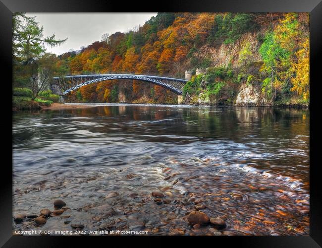 1812 Thomas Telford Craigellachie Bridge River Spey Scottish Highlands  Framed Print by OBT imaging