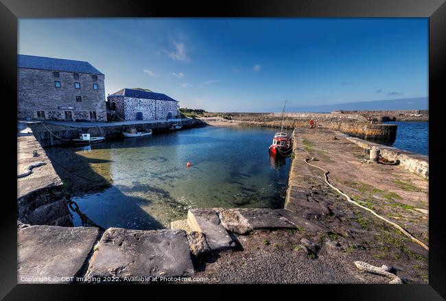 Portsoy Blues 17th Century Harbour Fishing Village Scotland Framed Print by OBT imaging