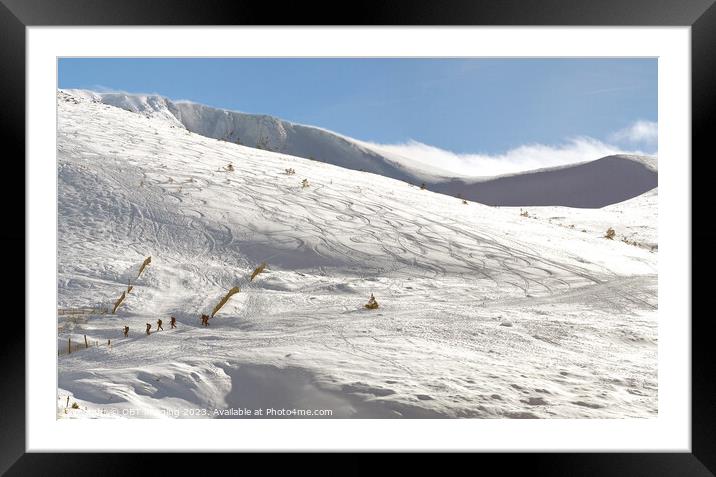 Cairngorm Mountains Highland Scotland Winter Skiing Framed Mounted Print by OBT imaging