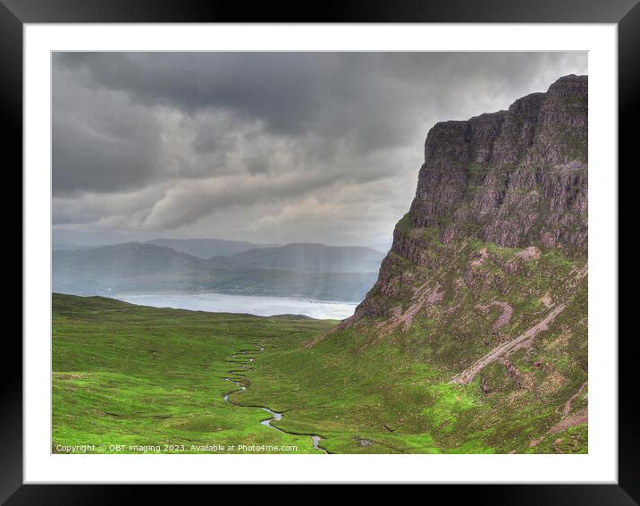 Bealach Na Ba Mountain Pass Road To Applecross West Highland Scotland Framed Mounted Print by OBT imaging