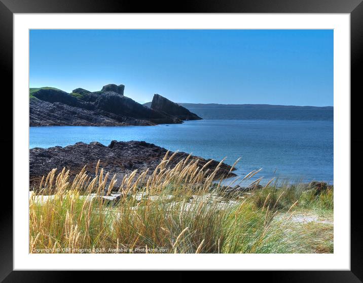 The Split Rock From Clachtoll Beach Scottish West  Framed Mounted Print by OBT imaging
