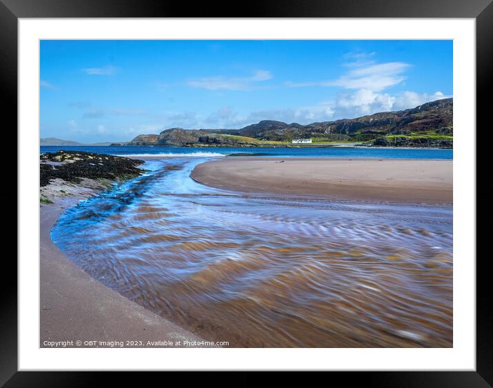 Clashnessie Bay Beach Nr Lochinver Assynt North West Scotland  Framed Mounted Print by OBT imaging