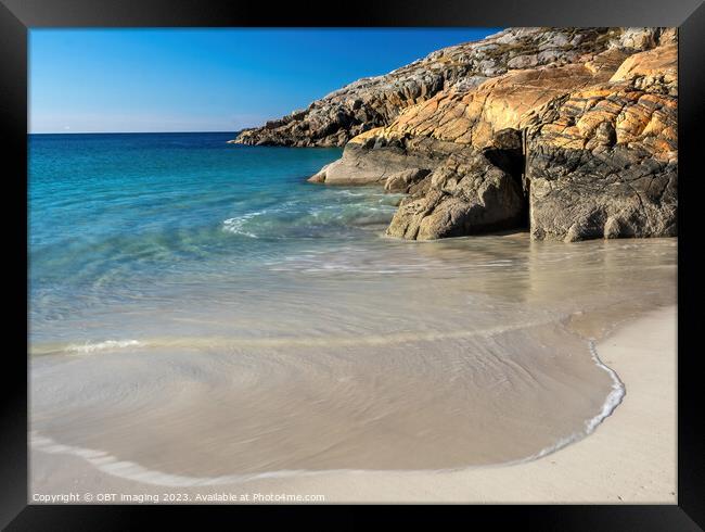 Achmelvich White Sand Beaches Assynt West Highland Scotland  Framed Print by OBT imaging