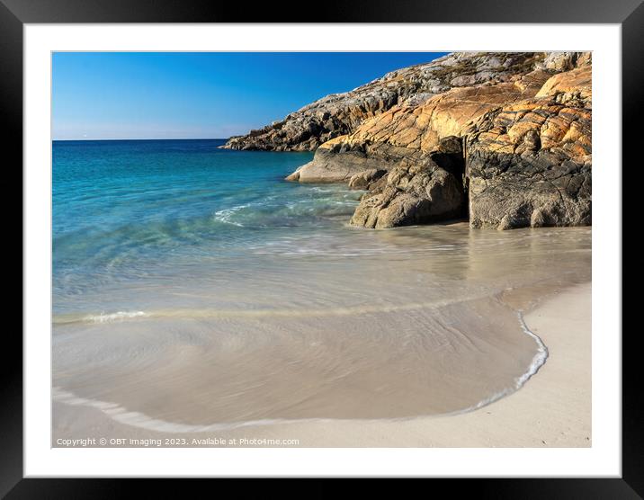 Achmelvich White Sand Beaches Assynt West Highland Scotland  Framed Mounted Print by OBT imaging