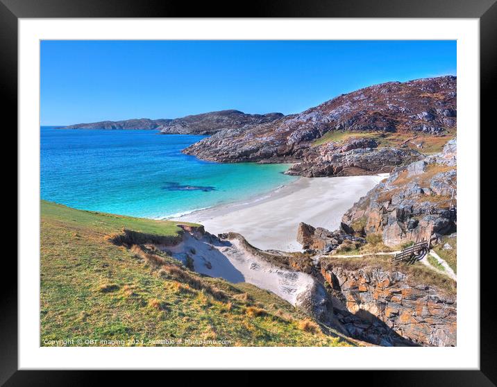 Achmelvich Beaches Assynt West Highland Scotland   Framed Mounted Print by OBT imaging