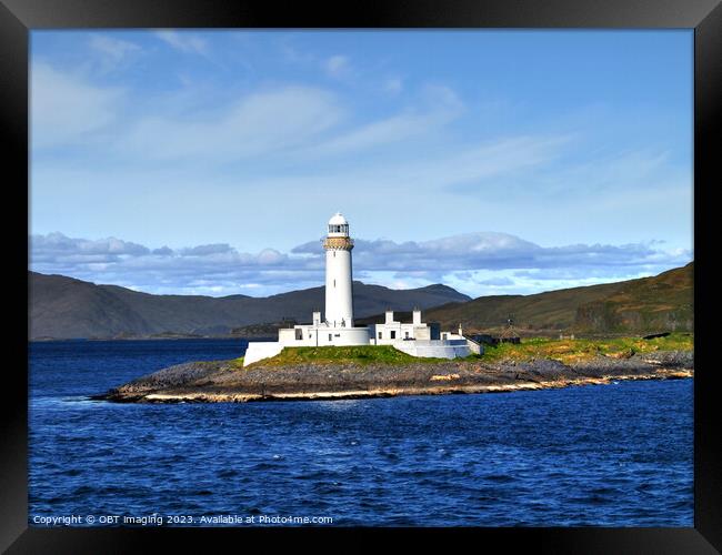 Lismore Lighthouse 1833 Firth Of Lorn West Coast Scotland Framed Print by OBT imaging