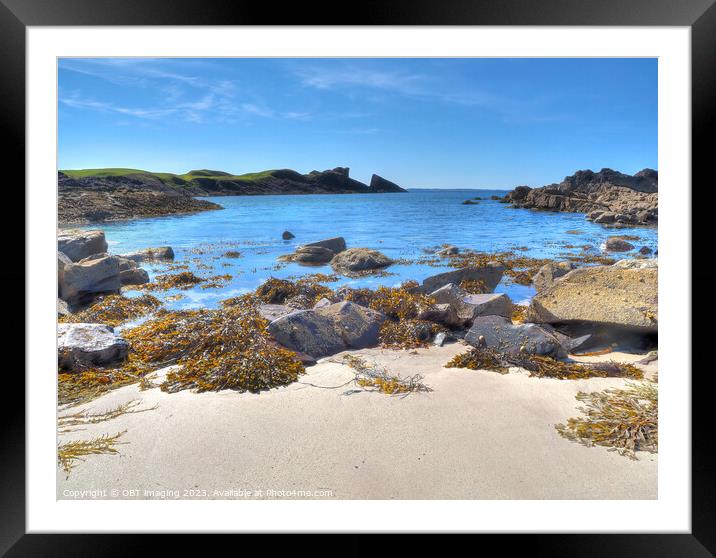 Clachtoll Beach & The Split Rock Assynt West Highl Framed Mounted Print by OBT imaging