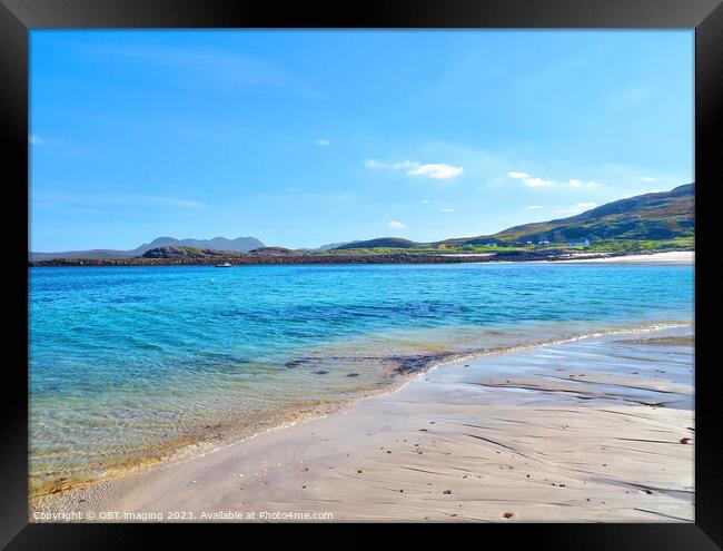 Mellon Udrigle Beach Toward An Teallach Scottish highlands Framed Print by OBT imaging