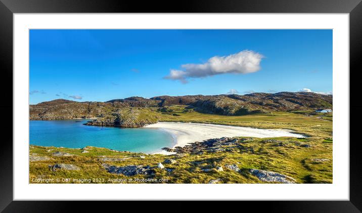 Achmelvich Bay Beach Assynt West Highland Scotland Framed Mounted Print by OBT imaging