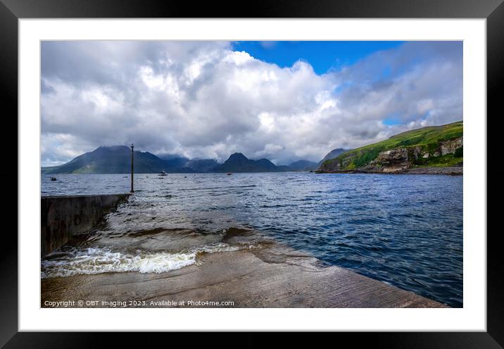 Black Cuillin Mountains From Elgol Isle Of Skye Scotland / To Sail Or Not Framed Mounted Print by OBT imaging