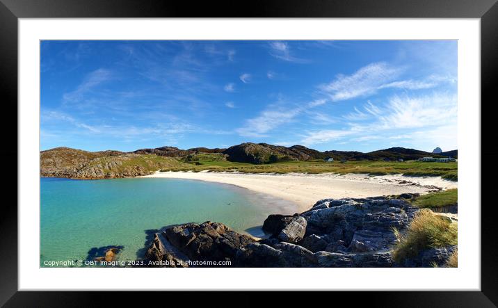 Achmelvich Beach Assynt West Highland Scotland   Framed Mounted Print by OBT imaging